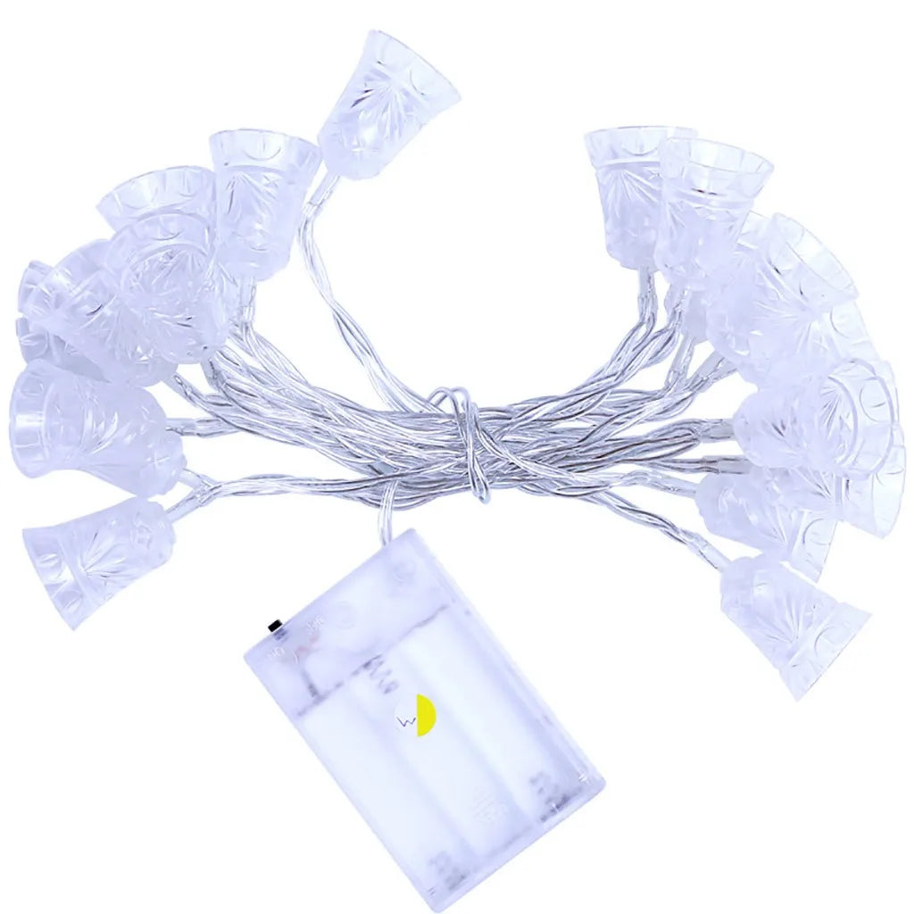 Verlicht Kerst snoer met LED belletjes – 1,5m / 3m / 6m – Warm wit licht