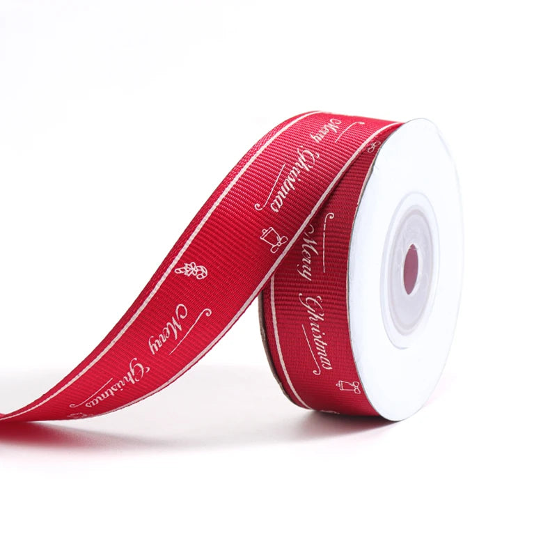 Kerst cadeau lint – 10 meter polyester lint 10mm/20mm bedrukt voor decoratie & inpakken