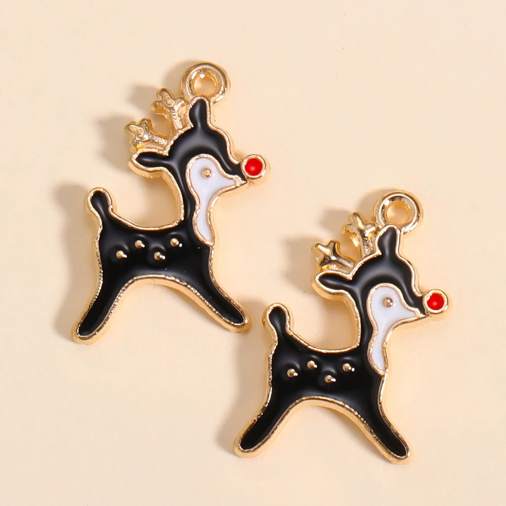 Kerst hanger Kerstman & Gingerbread set voor sieraden en decoratie - 10 stuks
