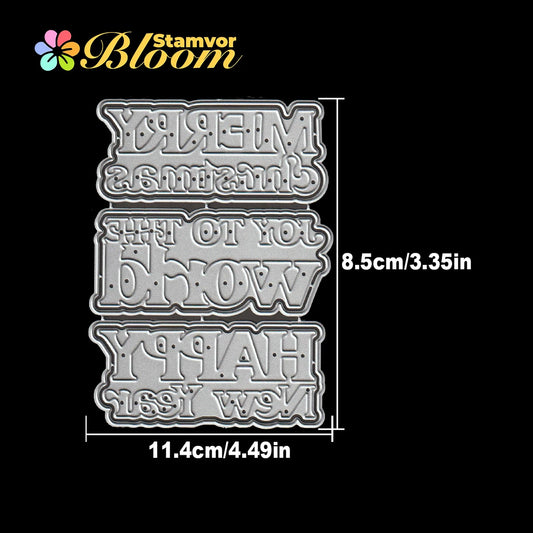 Snijmal Kerst & Nieuwjaars Titels Woorden voor Scrapbooking en Kaarten