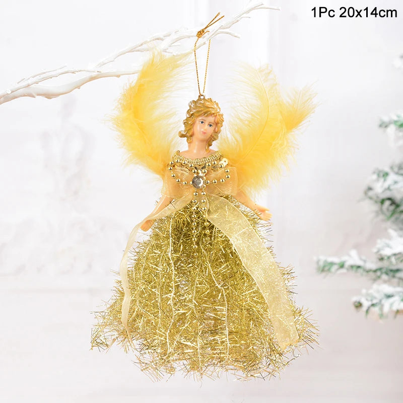 Kerstboom ornament sneeuwvlok engel hert hangdecoratie voor feestdagen