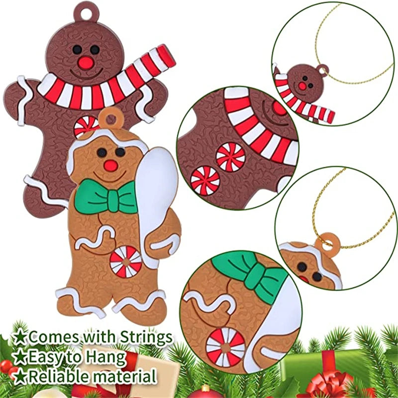 Kerst pop Gingerbread man hangdecoratie voor kerstboom
