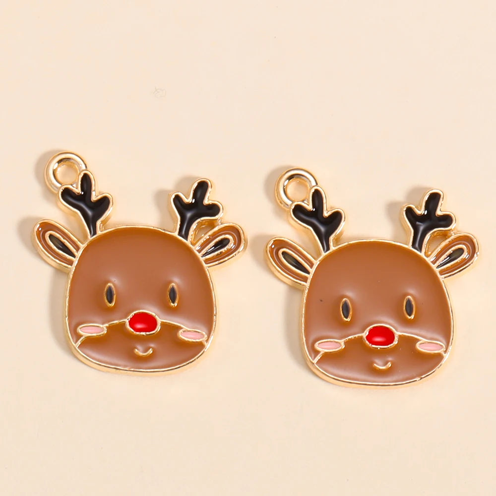 Kerst hanger Kerstman & Gingerbread set voor sieraden en decoratie - 10 stuks