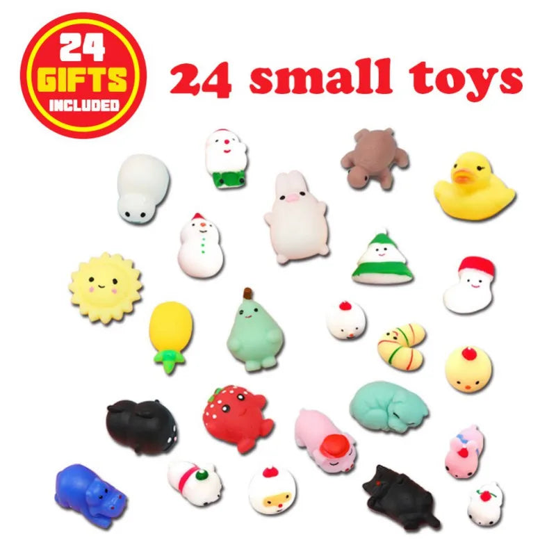 Adventkalender met 24 Squeeze Toys – Kerst Countdown Speelplezier voor Kinderen