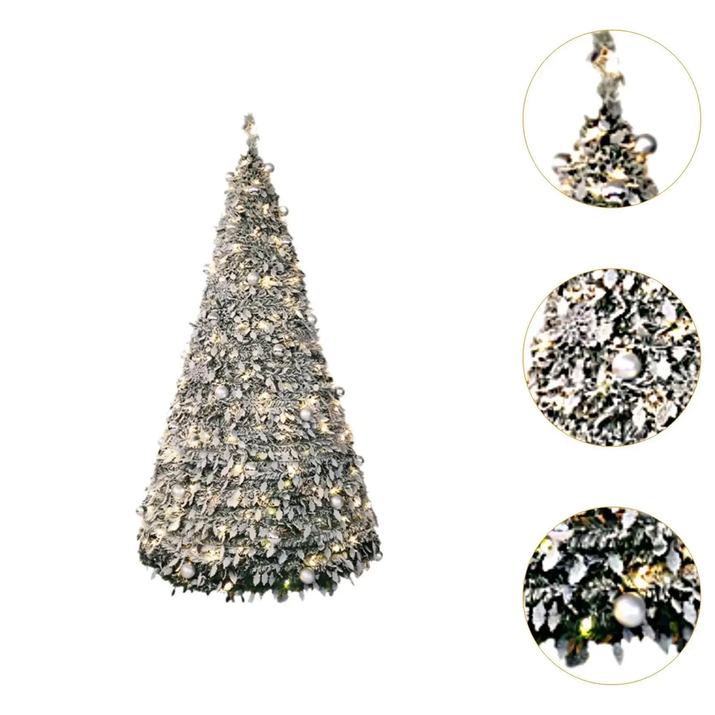 Opvouwbare Kerstboom met Verlichting – 150/180/210cm – Snel Op te Zetten