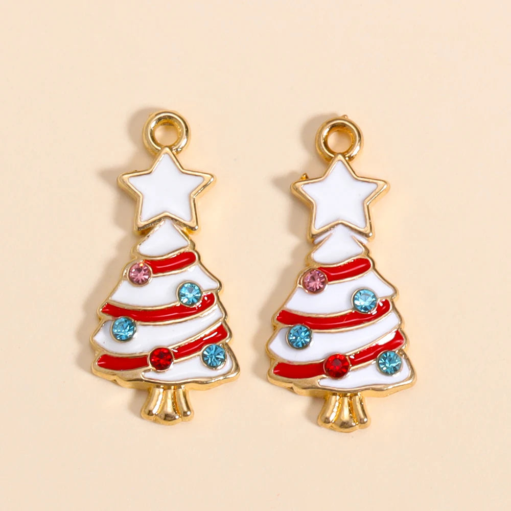 Kerst hanger Kerstman & Gingerbread set voor sieraden en decoratie - 10 stuks