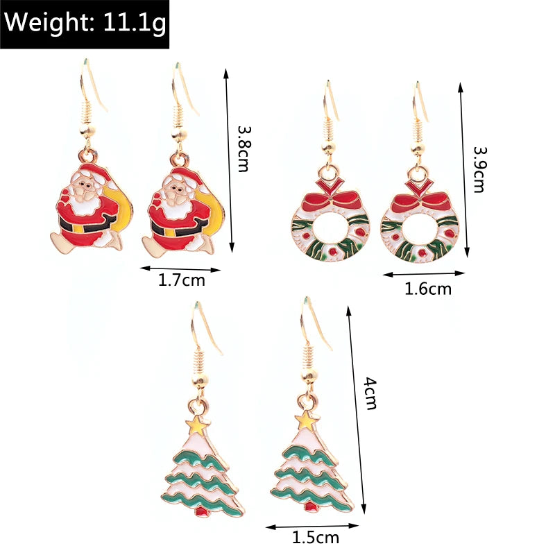 Kerst Oorbellen – Feestelijke oorbellen met Kerst design voor Dames - 002