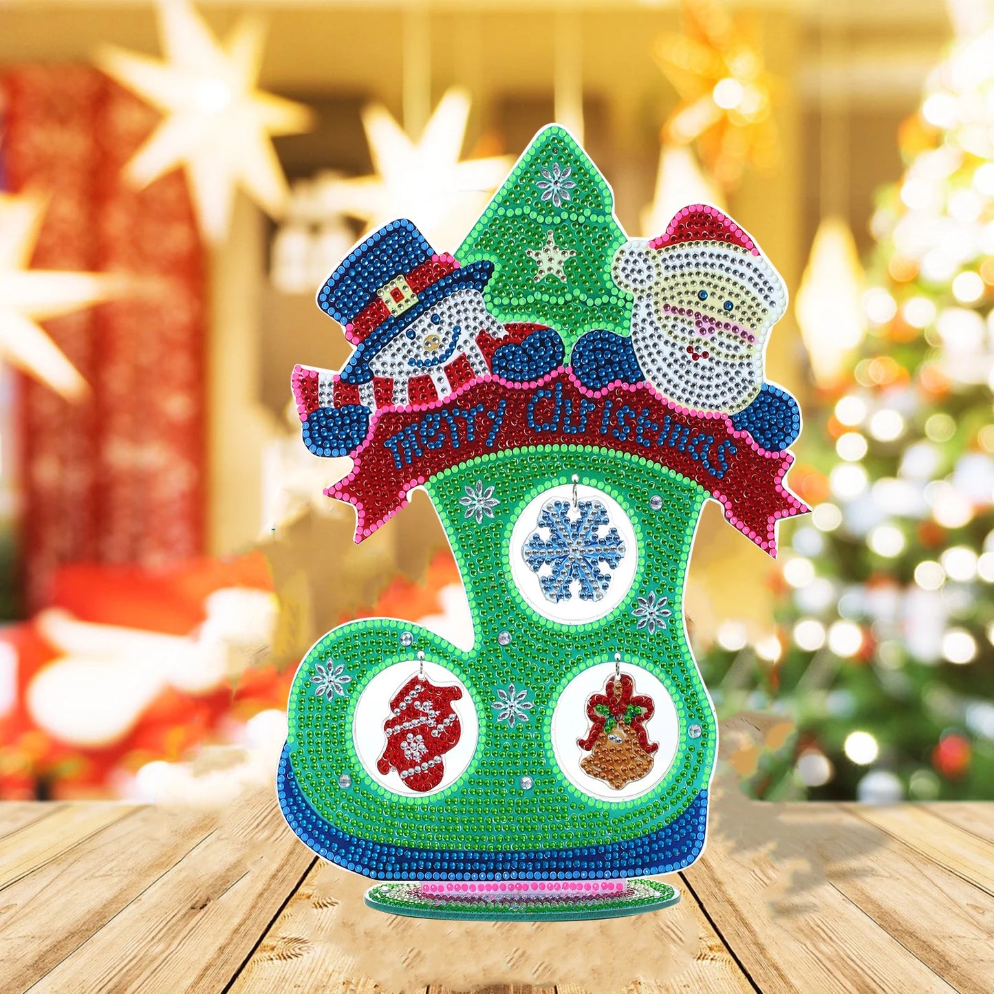 Diamond Painting Tafelornament kerstdecoratie acryl verlichtend kunstwerk - DZ711