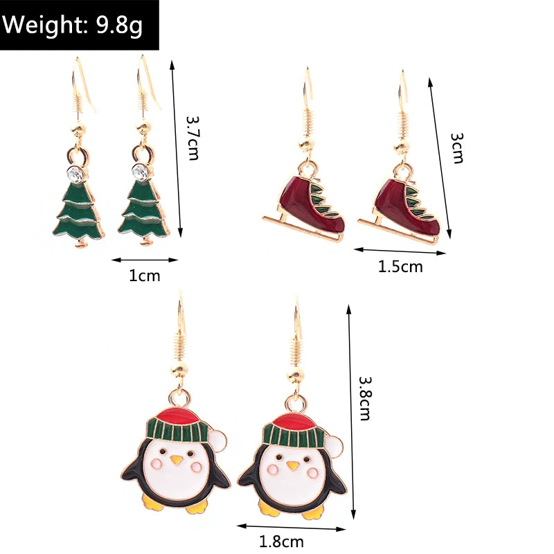 Kerst oorbellen kleurrijke hangers voor dames en meisjes
