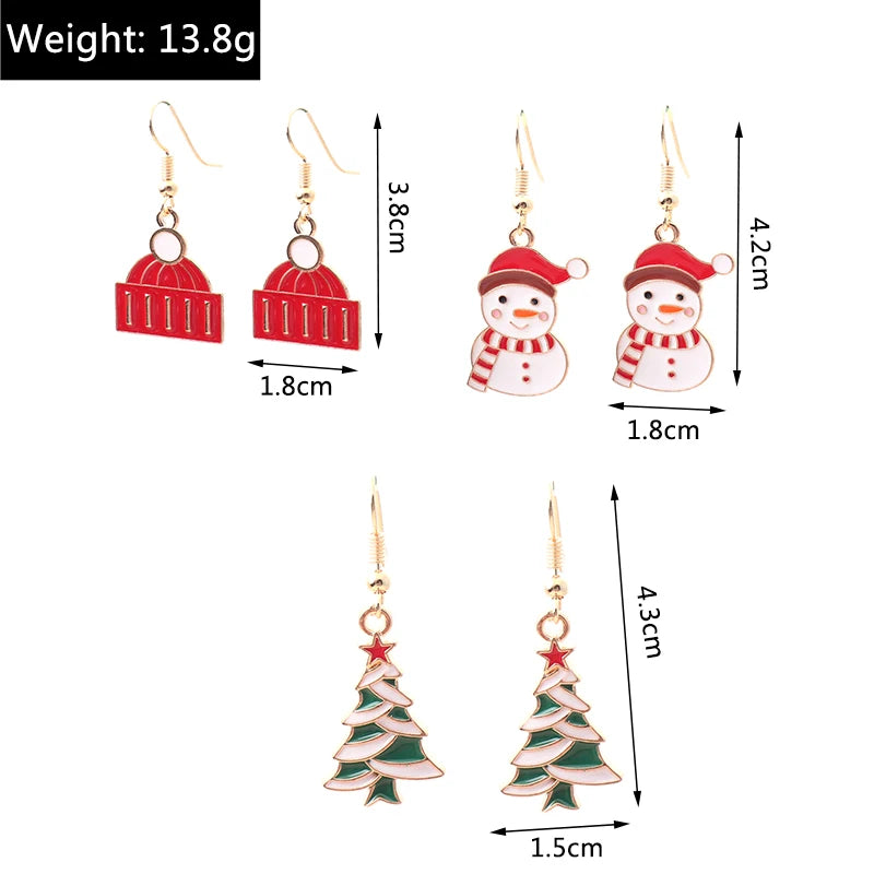 Kerst Oorbellen – Feestelijke oorbellen met Kerst design voor Dames - 025