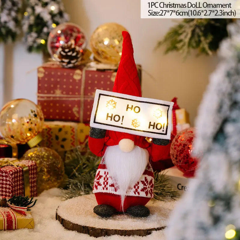 Kerst pop decoratieve pluche kabouter zonder gezicht voor sfeervolle versiering