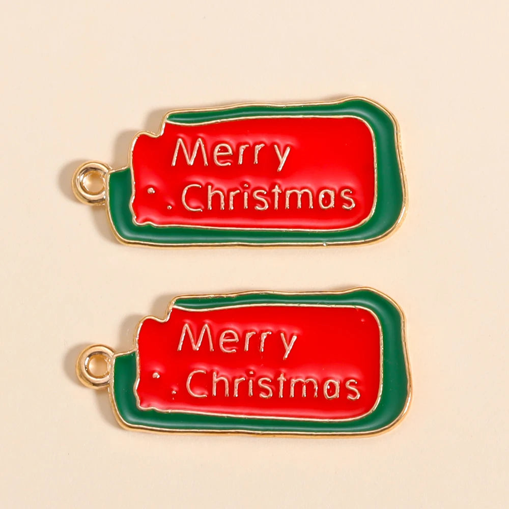 Kerst hanger Kerstman & Gingerbread set voor sieraden en decoratie - 10 stuks