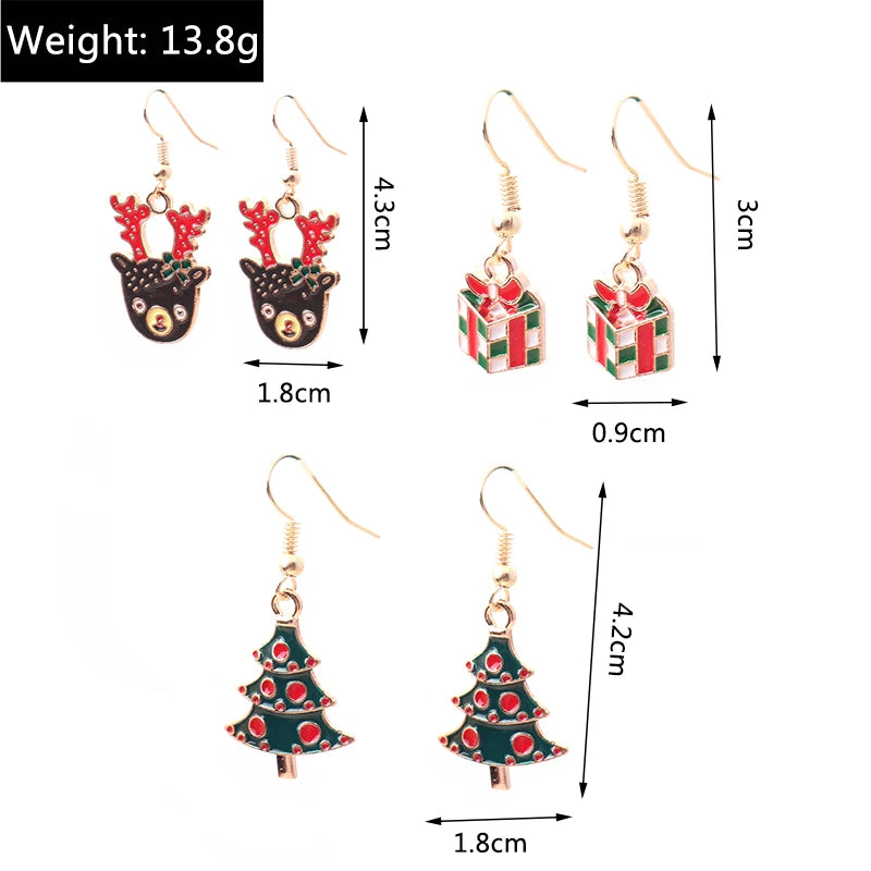 Kerst Oorbellen – Feestelijke oorbellen met Kerst design voor Dames - 002