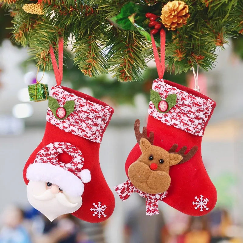 Kerstsok cadeautasjes set – feestelijke decoratie en cadeauverpakking