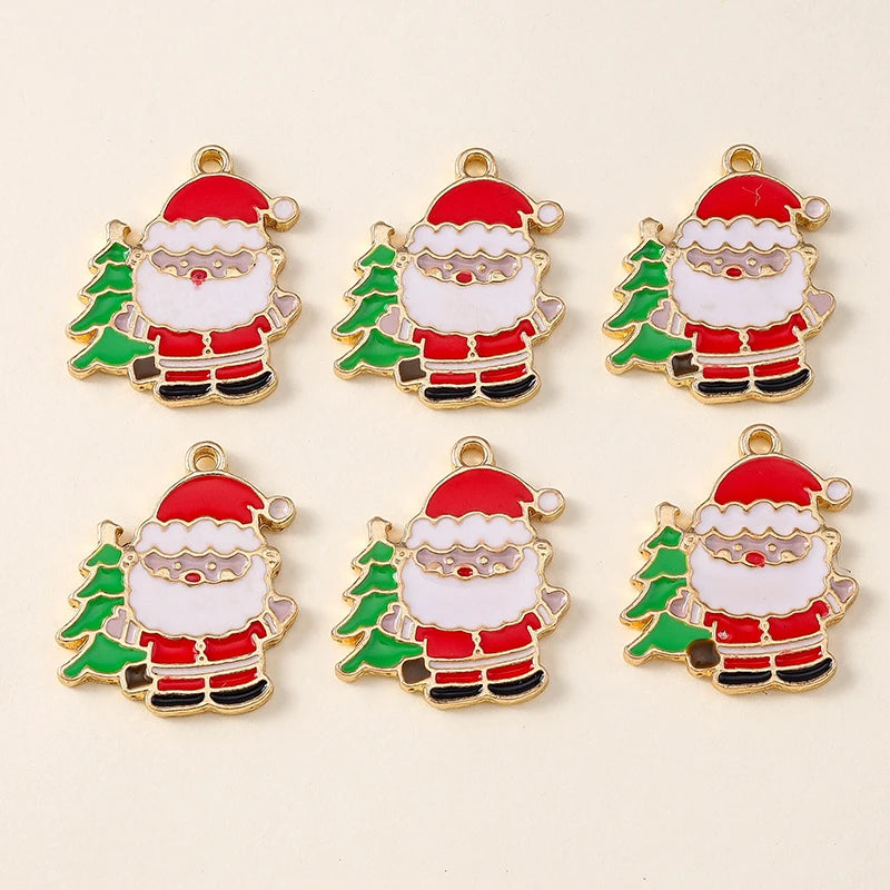 Kersthanger voor ketting of armband – set van 20 vrolijke kerstbedels