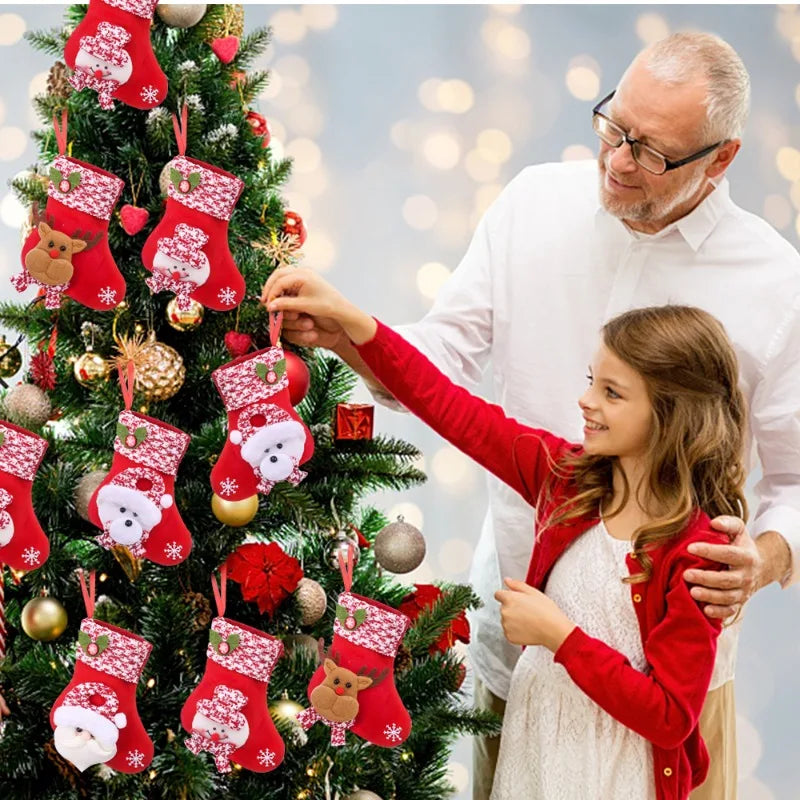Kerstsok cadeautasjes set – feestelijke decoratie en cadeauverpakking