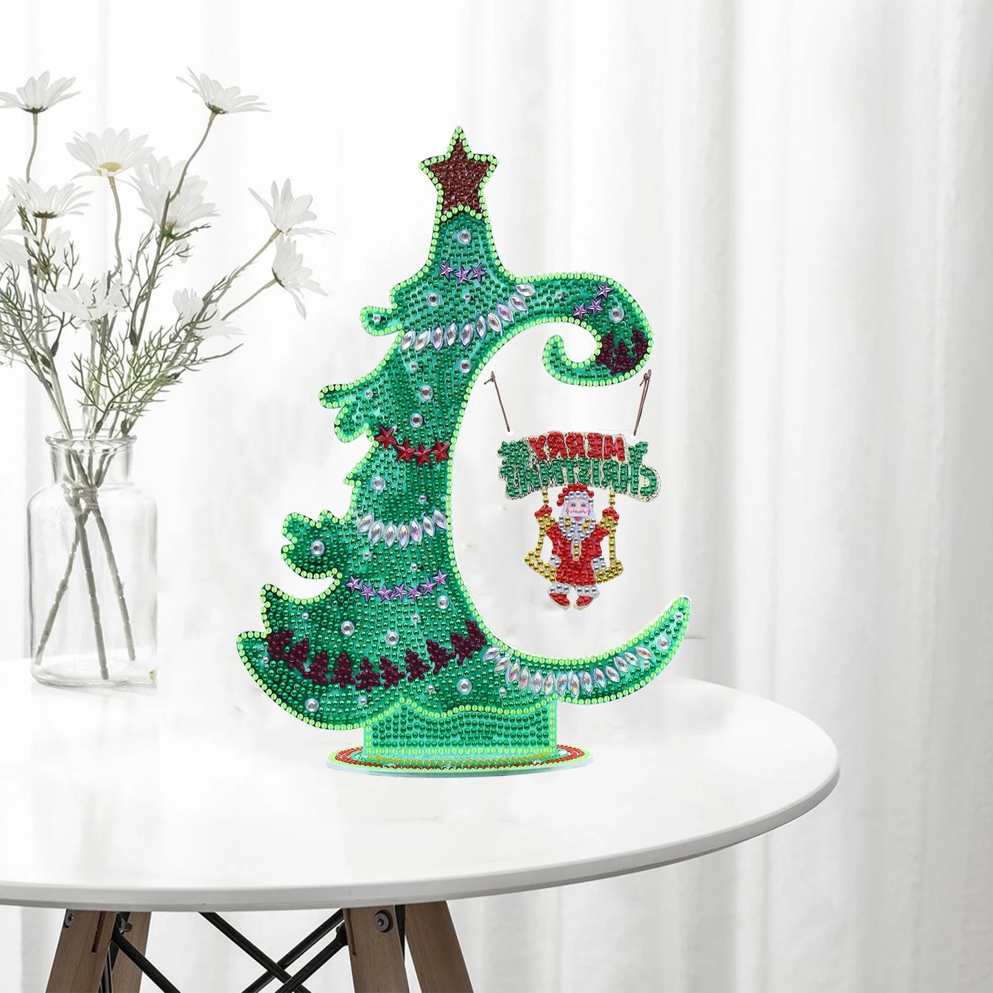 Diamond Painting Tafelornament kerstdecoratie acryl verlichtend kunstwerk - DZ693