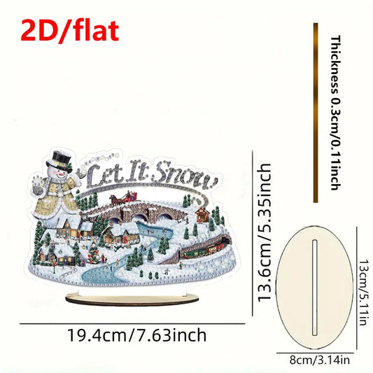 Diamond Painting Tafel ornament kerst set met unieke acryl steentjes - GH044