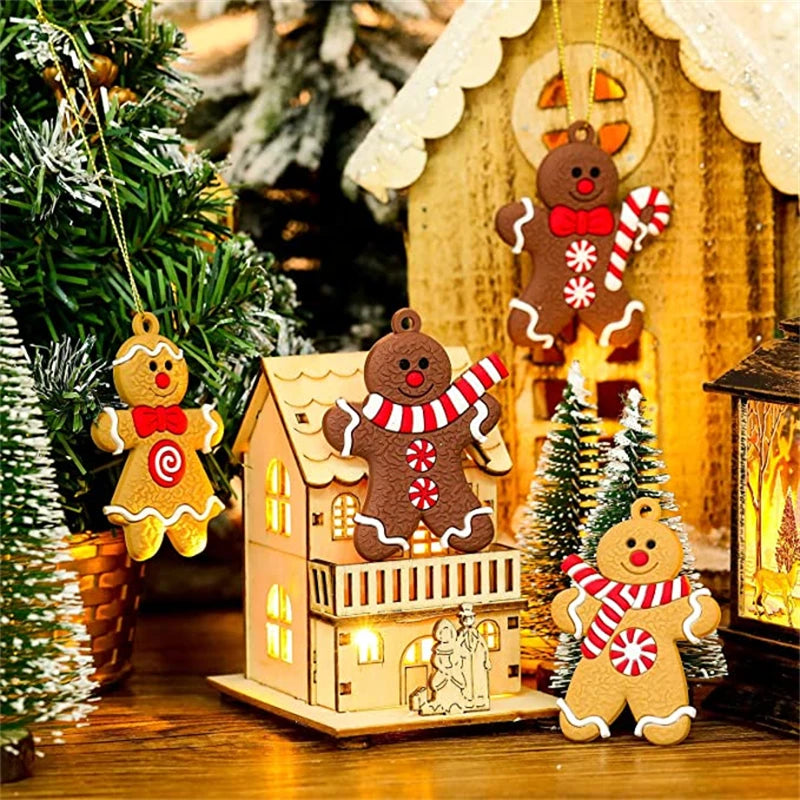 Kerst pop Gingerbread man hangdecoratie voor kerstboom