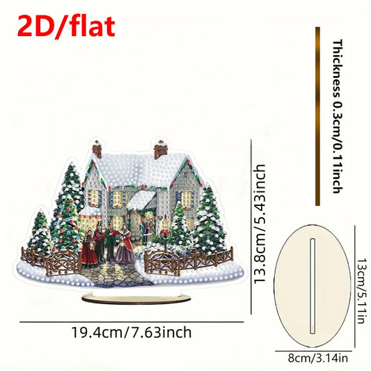 Diamond Painting Tafel ornament kerst set met unieke acryl steentjes - GH040