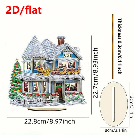 Diamond Painting Tafel ornament kerst set met unieke acryl steentjes - GH024