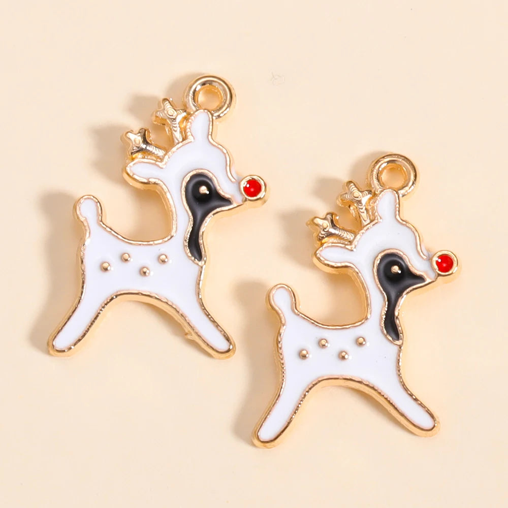 Kerst hanger Kerstman & Gingerbread set voor sieraden en decoratie - 10 stuks