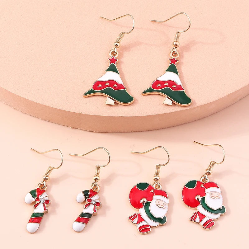 Kerst Oorbellen – Feestelijke oorbellen met Kerst design voor Dames - 012