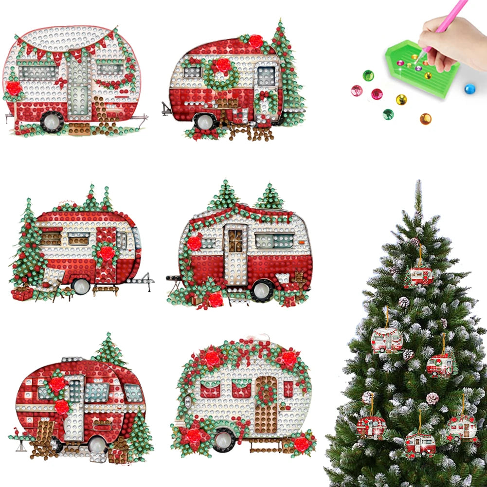 Diamond Painting Kersthanger set acryl kerstdecoratie met strass steentjes - BD045