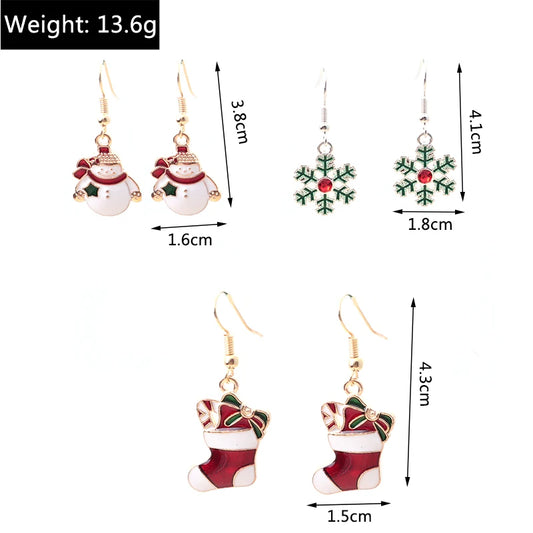 Kerst Oorbellen – Feestelijke oorbellen met Kerst design voor Dames - 019