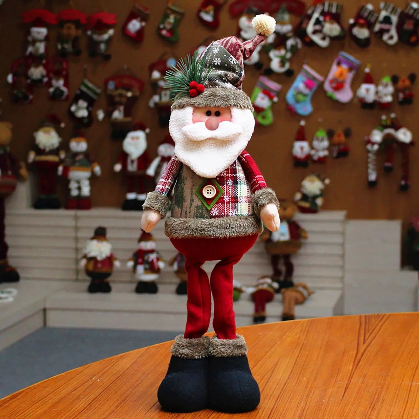 Kerst pop rendier sneeuwpop en kerstman decoratie set