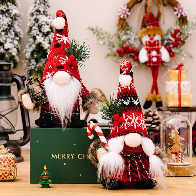 Kerst pop decoratieve pluche kabouter zonder gezicht voor sfeervolle versiering