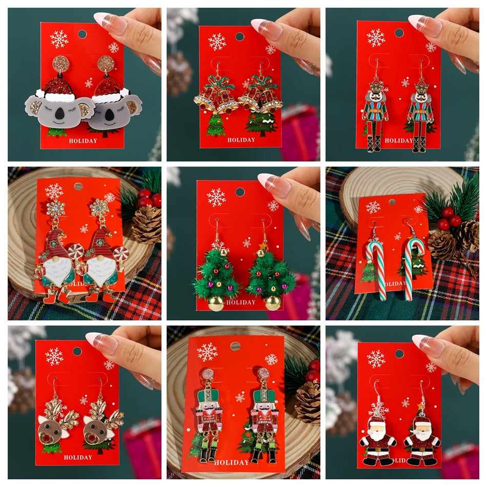 Kerst oorbellen met speelse belletjes en fonkelende details – diverse varianten