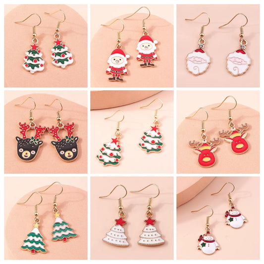 Kerst oorbellen kleurrijke hangers voor dames en meisjes