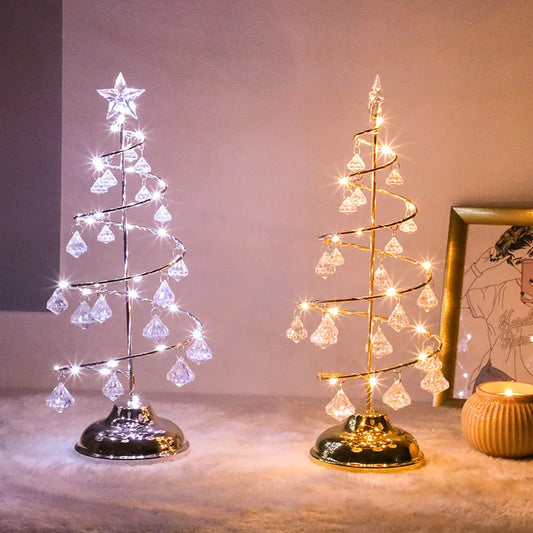 Kerst LED Kristallen Tafel Lamp - Moderne Sfeerverlichting voor Woonkamer & Slaapkamer