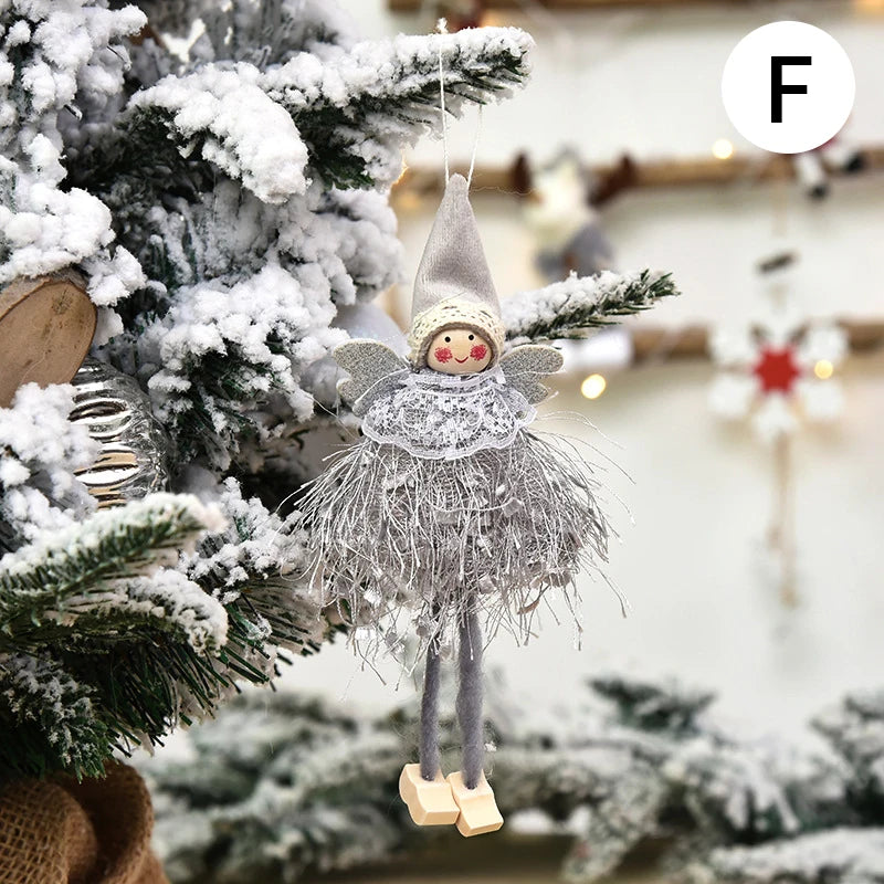 Kerst pop elf engel decoratie voor feestelijke huisversiering
