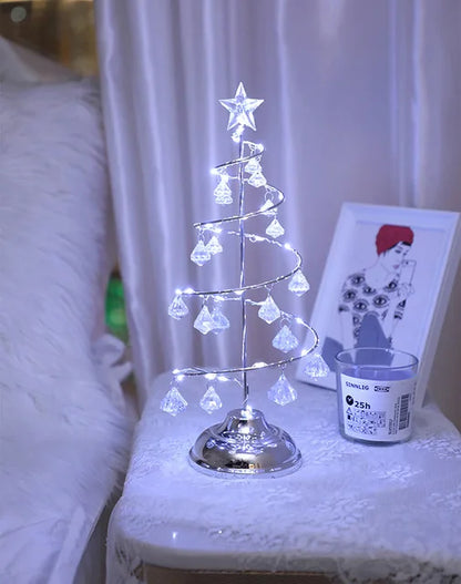 Kerst LED Kristallen Tafel Lamp - Moderne Sfeerverlichting voor Woonkamer & Slaapkamer