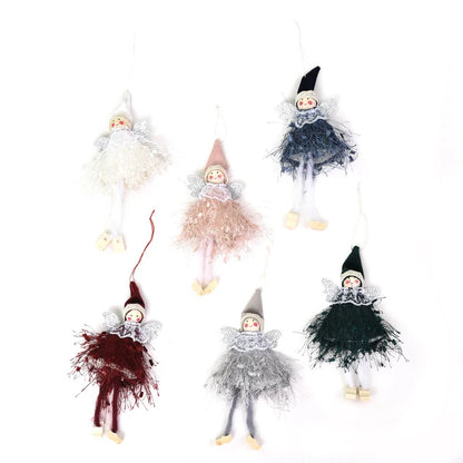 Kerst pop elf engel decoratie voor feestelijke huisversiering