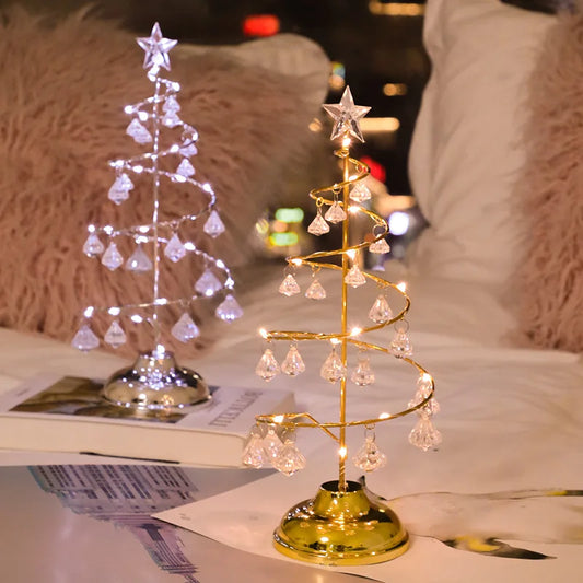 Kerst LED Kristallen Tafel Lamp - Moderne Sfeerverlichting voor Woonkamer & Slaapkamer