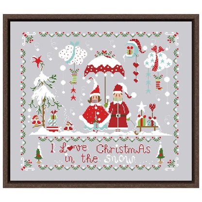 Borduurpakket Kerstmis Cartoon – Telpatroon op 11/14/18ct Aida