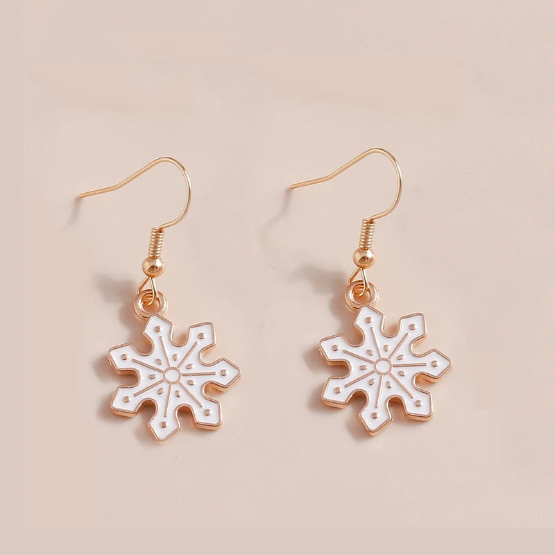 Kerst oorbellen sneeuwvlok rendier kerstboom en kerstman hangers