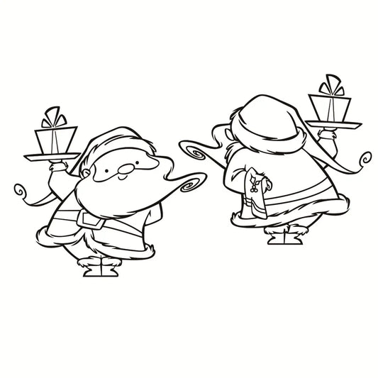 Stempel Kerstman patroon voor scrapbooking en embossing