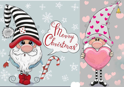 Stempels Kerst Gnome en Gnome met Hart – 10×6 cm