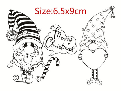 Stempels Kerst Gnome en Gnome met Hart – 10×6 cm