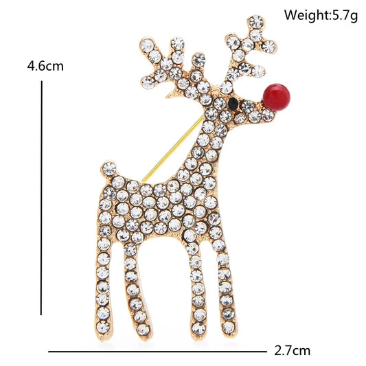 Broche Kerst | Schattige Hert Broche voor Dames en Heren – Feestelijk Accessoire