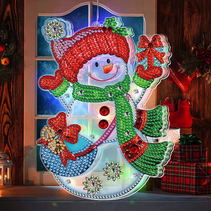 Diamond Painting Lamp Kerst LED Licht met Steentjes – Kleurrijke Verlichting voor Huisdecoratie
