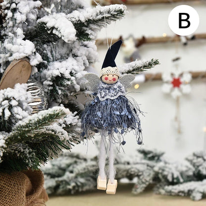 Kerst pop elf engel decoratie voor feestelijke huisversiering