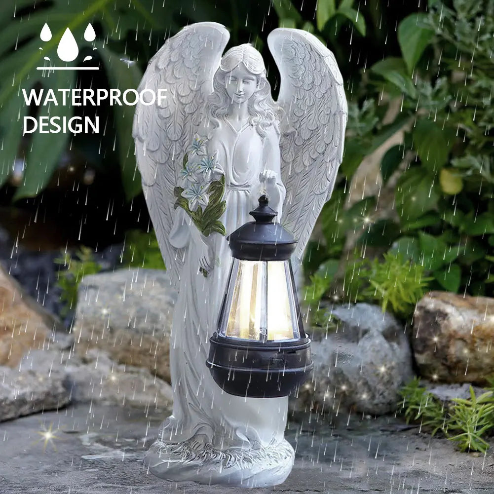 Kerst lamp engel met zonne-energie voor tuin en terras decoratie