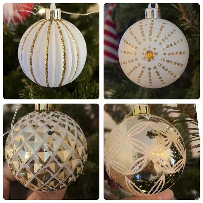Kerstballen set goud wit 6cm luxe kerstboom decoratie - 30 stuks