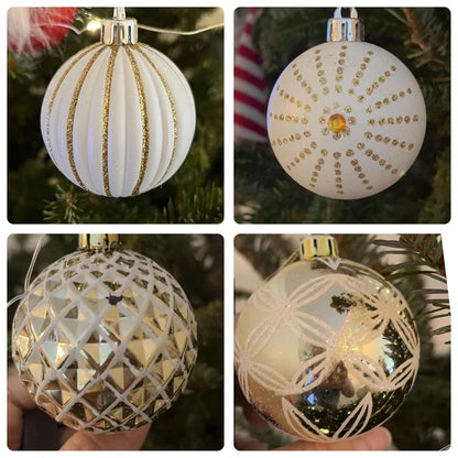 Kerstballen set goud wit 6cm luxe kerstboom decoratie - 30 stuks
