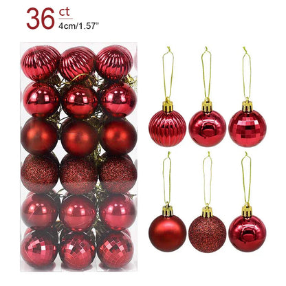 Kerstballen set glanzend en mat voor feestelijke boomdecoratie